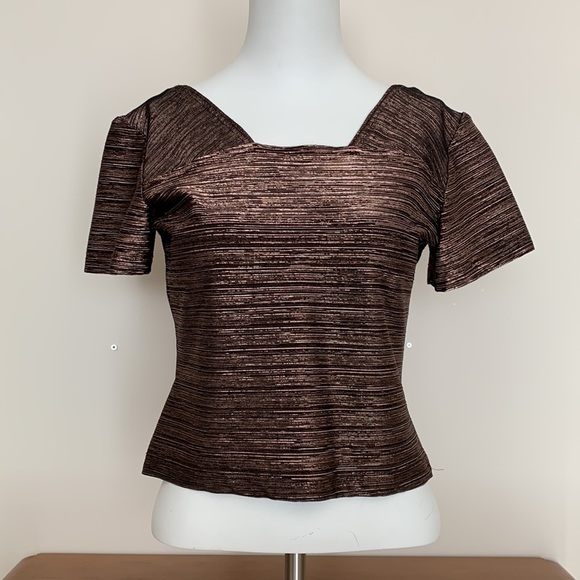 Vintage shiny cropped top - Picture 2 of 6